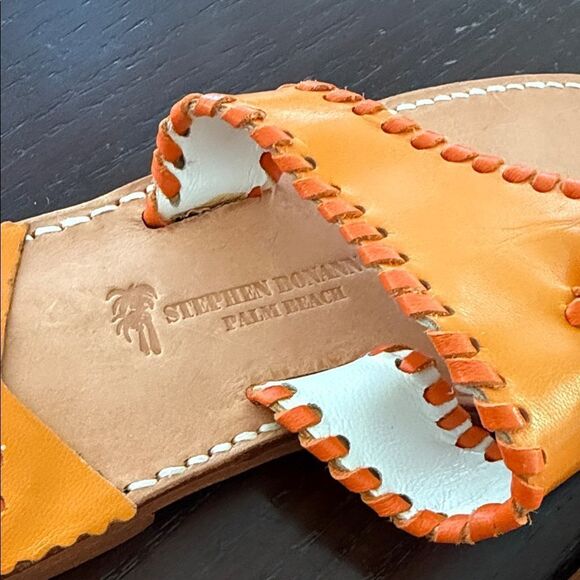 Orange Sandals Women New jack Roger’s Orange Leather Women\'s Sandals 8